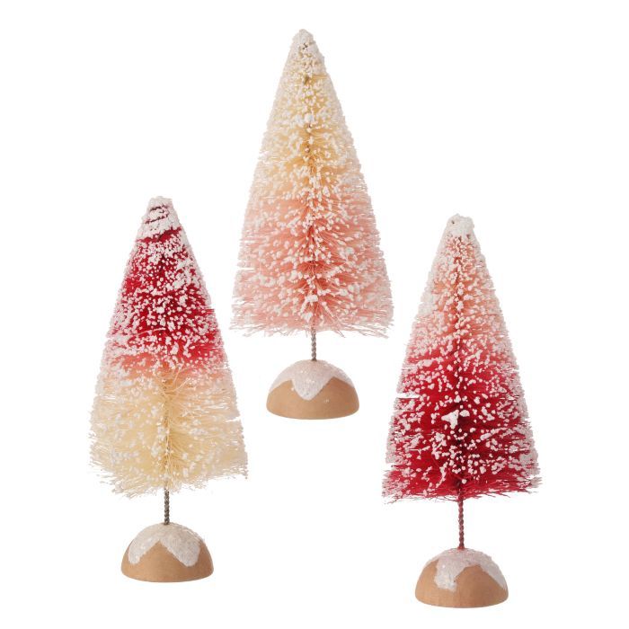 Sisal Tree, 6&quot; Pink/White/Red Too Sweet Glitter/Snow 3 Asst