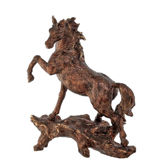 Figurine, 18" Antiq Brnz Highlands Horse on Base