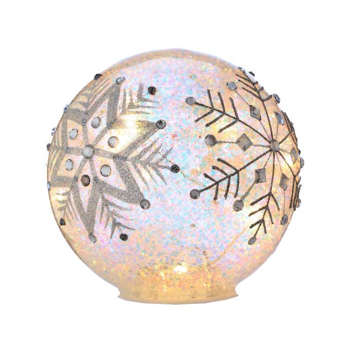 Wonder Ball, 6&quot; LED Glass Snowflake