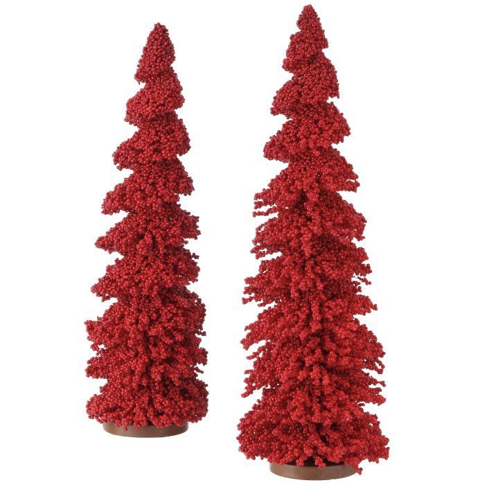Tree, Mini Red Berry Layered Set/2 18.5&quot;/20.5&quot;