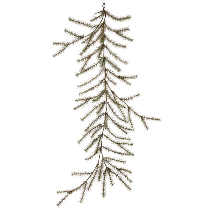 Garland, 48&quot; Gold Glitter Green Pine