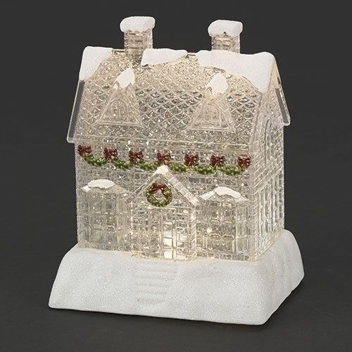 Snowglobe,  Lighted Clear House Wreath/Garland Decor