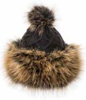 Faux Fur Hat, Cossack Black