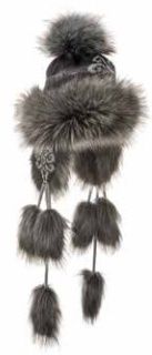 Faux Fur Hat, Bajka Charcoal