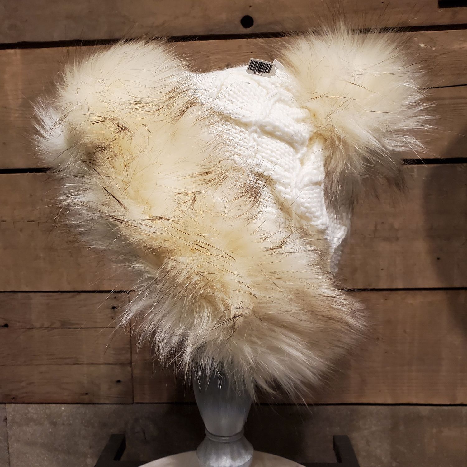 Faux Fur Hat, Cossack Creme