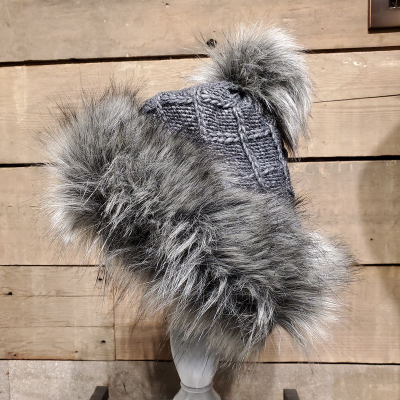 Faux Fur Hat, Cossack Charcoal