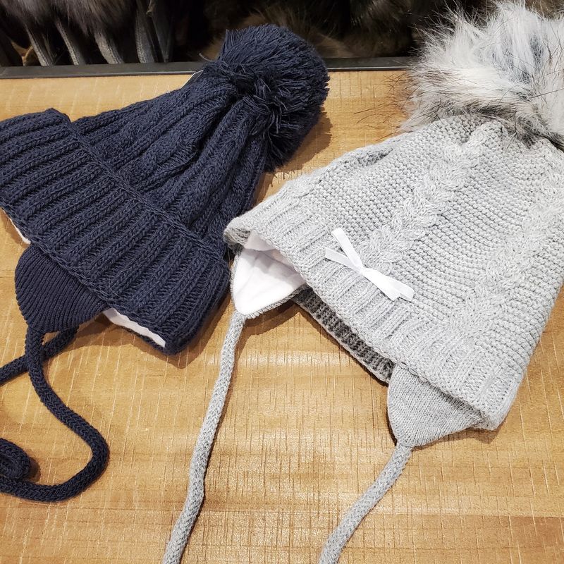 Stocking Hat, Infant 6-9 Months w/Chin Tie