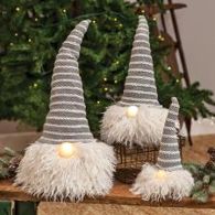LED Gnome, Grey Hat w/ Light Nose Small