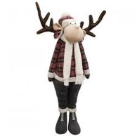 Reindeer, LG Cozy Sherpa Scarf 48&quot;