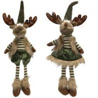 Reindeer, Mr &amp; Mrs Green w/Dangle Legs 2 Asst