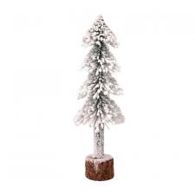 Tree, 16&quot; Flocked Pine Skinny