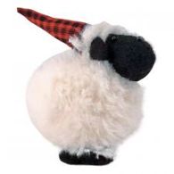 Sheep, Lg Furry w/Santa Hat 6&quot;