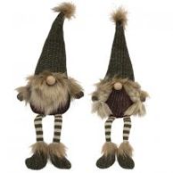 Gnome, Mr &amp; Mrs Green Knit 2 ass&#39;t Dangle Leg