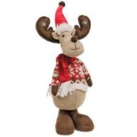 Reindeer, Standing Nordic Sweater Jingle Bell on Hat 15&quot;