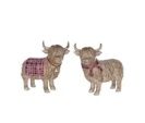 Figurine, Highland Cow 2 Asst 7.75"