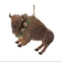 Ornament, Bison w/Wreath 4&quot;