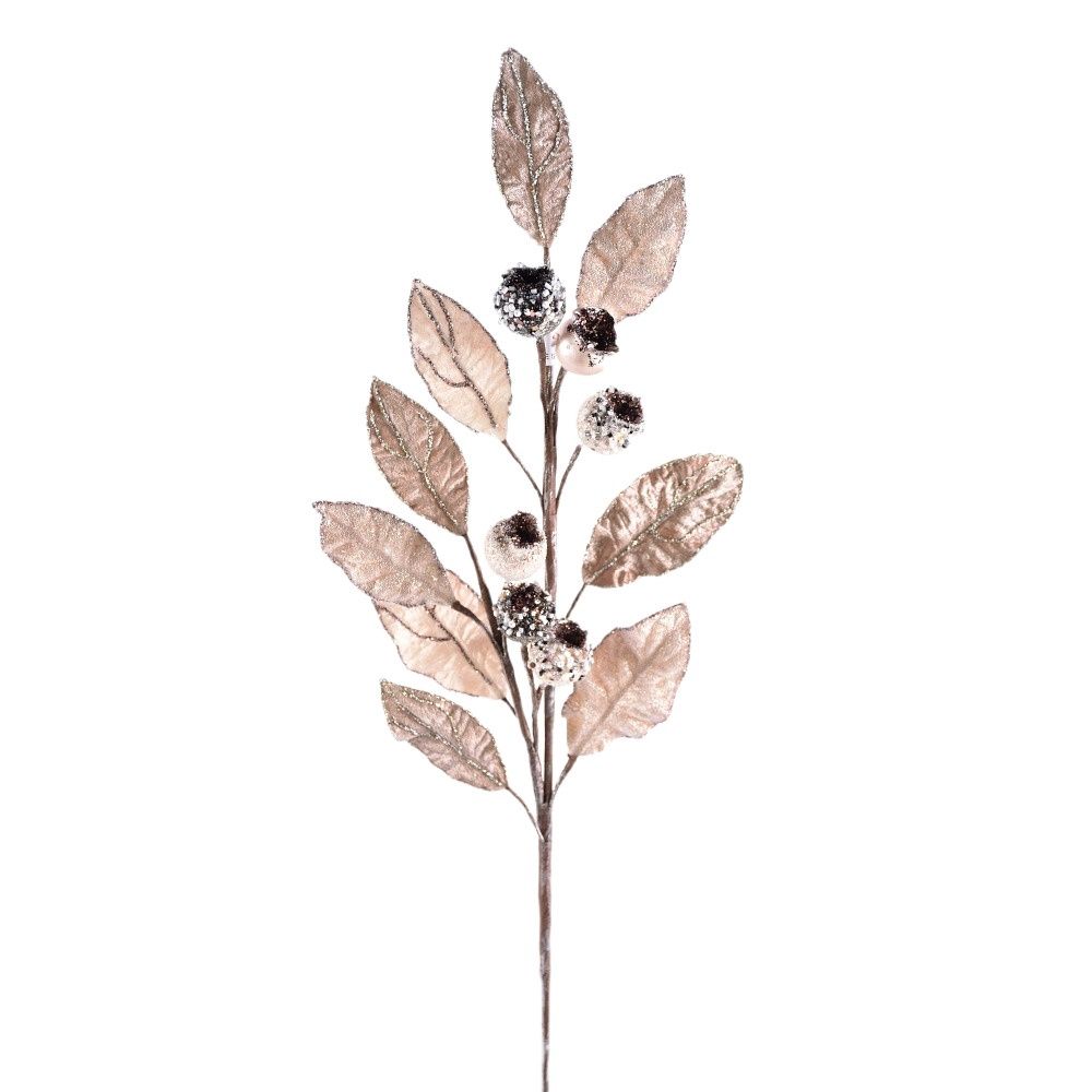 Spray, 30" Cream Silver/Brown Jewel Pomegranate
