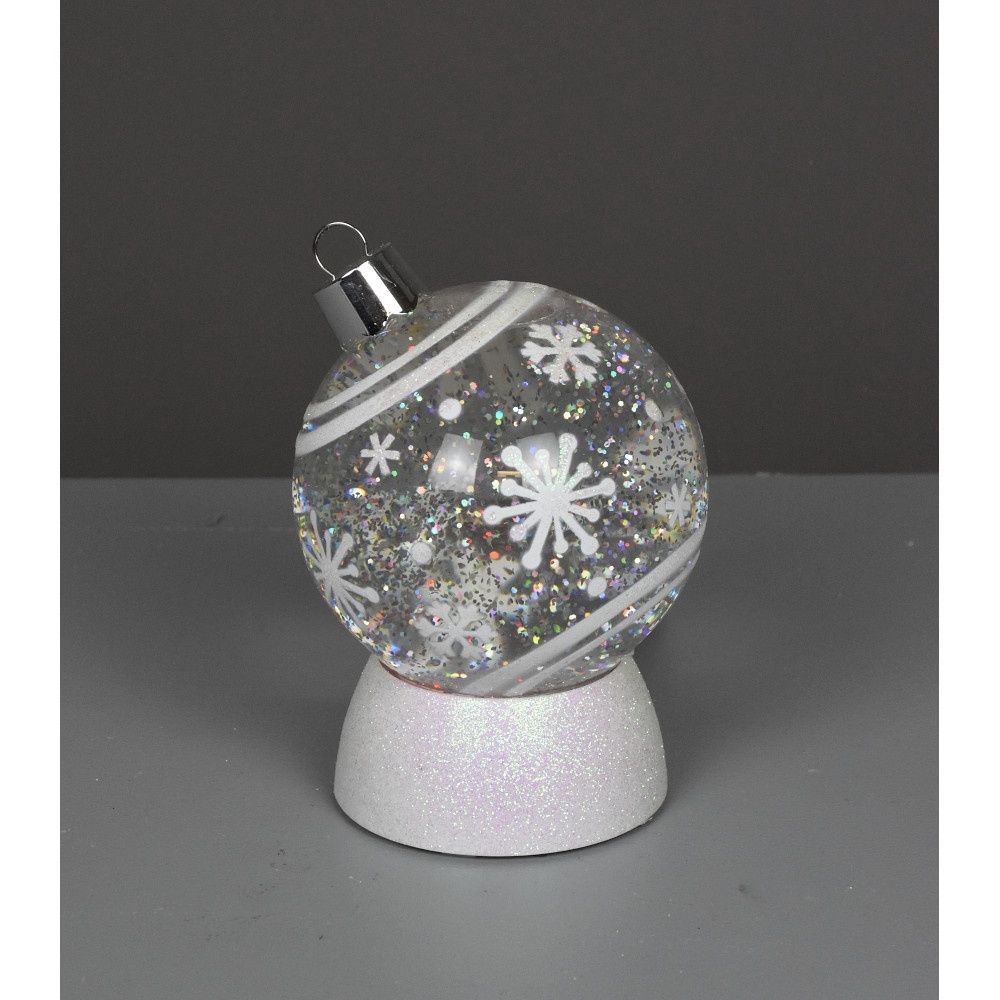 Snow Globe, 6.5&quot; Lighted Ornament w/Cord