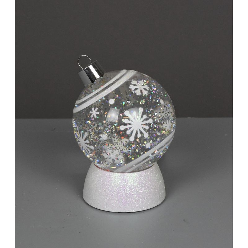 Snow Globe, 6.5&quot; Lighted Ornament w/Cord
