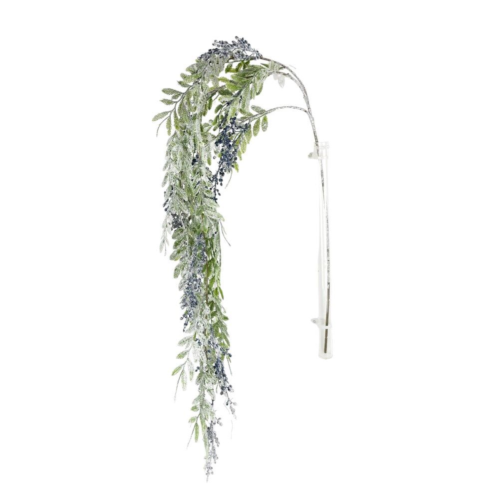 Spray,  Hanging Pepper Glitter Branch 46"