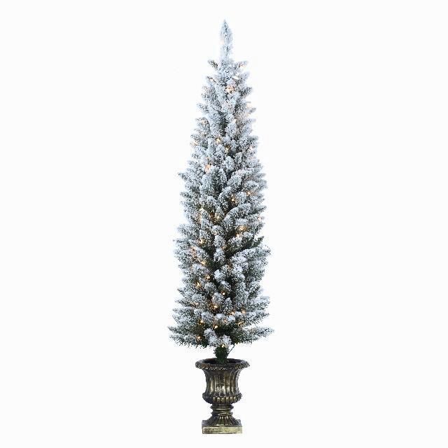 Tree, 6&#39;x20&quot; Flocked Potted