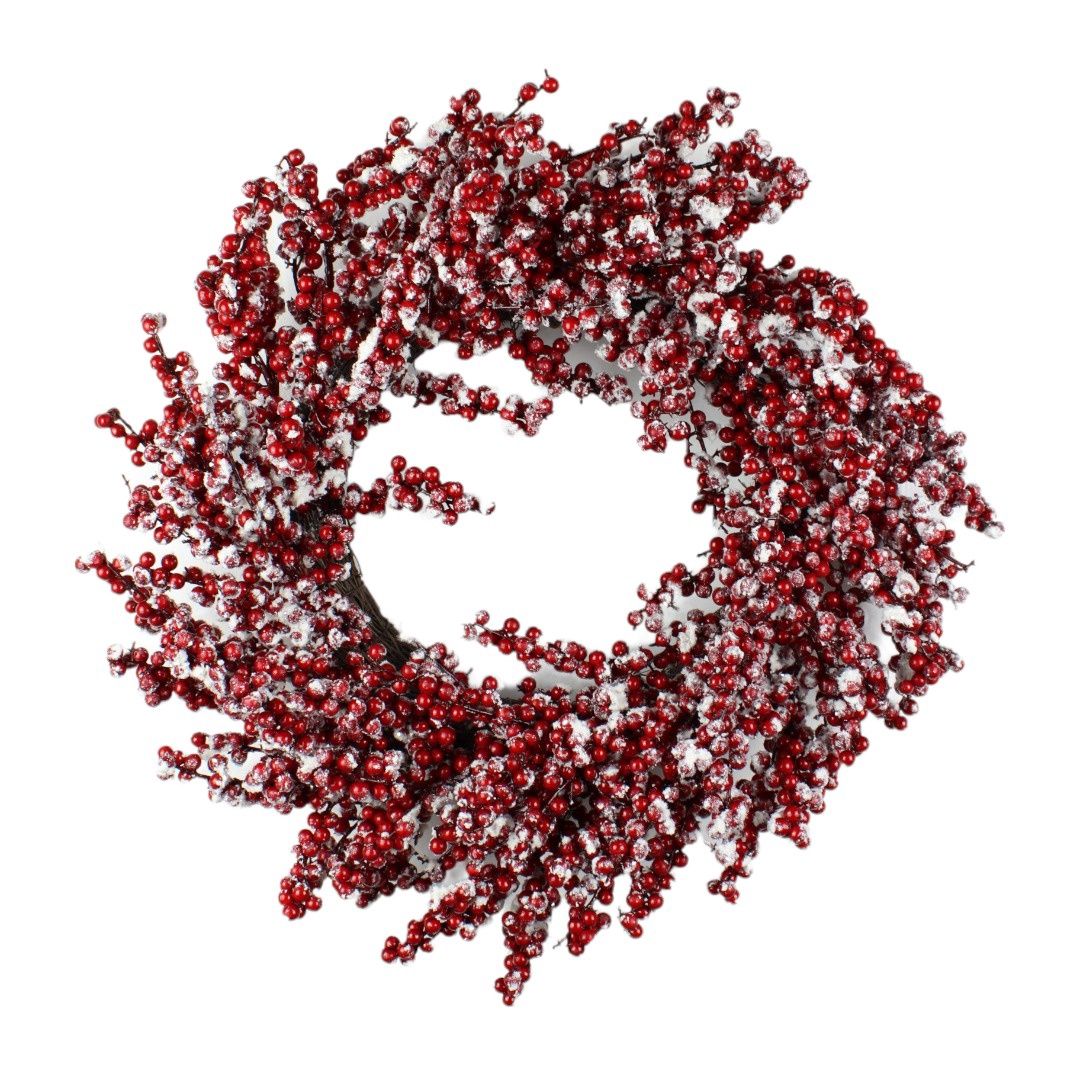 Wreath, 24" Red Snowberry