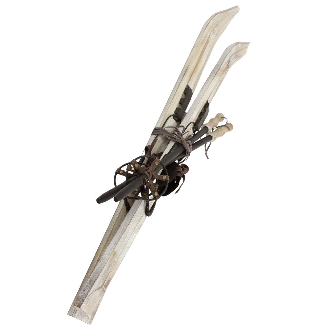 Skis, 35.5" Natural w/Poles