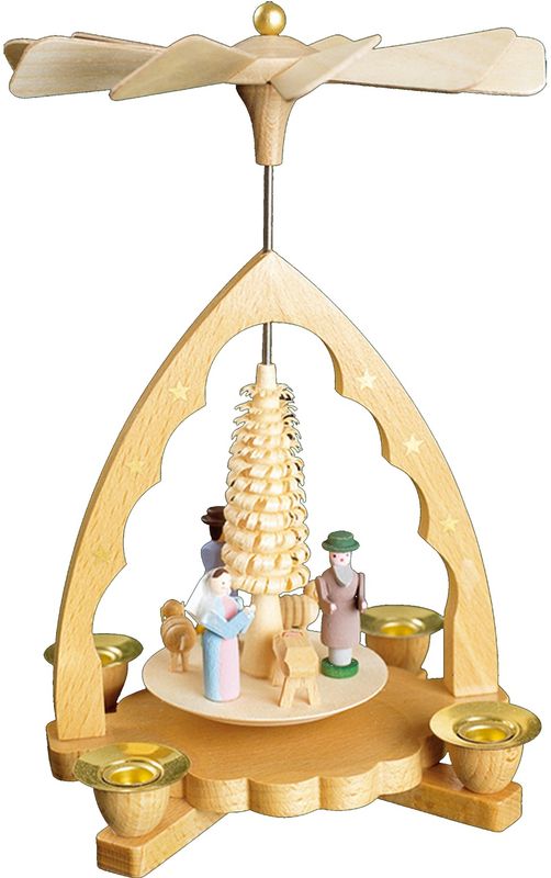 Pyramid, Nativity w/Candles