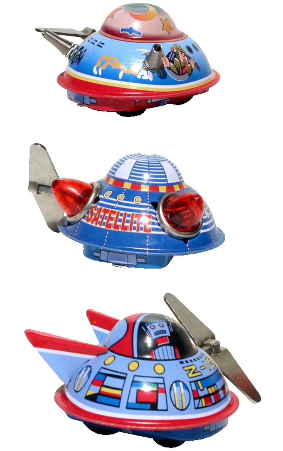 Toy, 3 Tin Space Ships