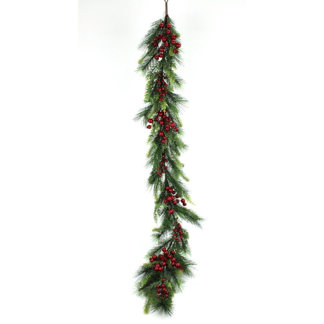 Garland, 5' Red Berry Pine