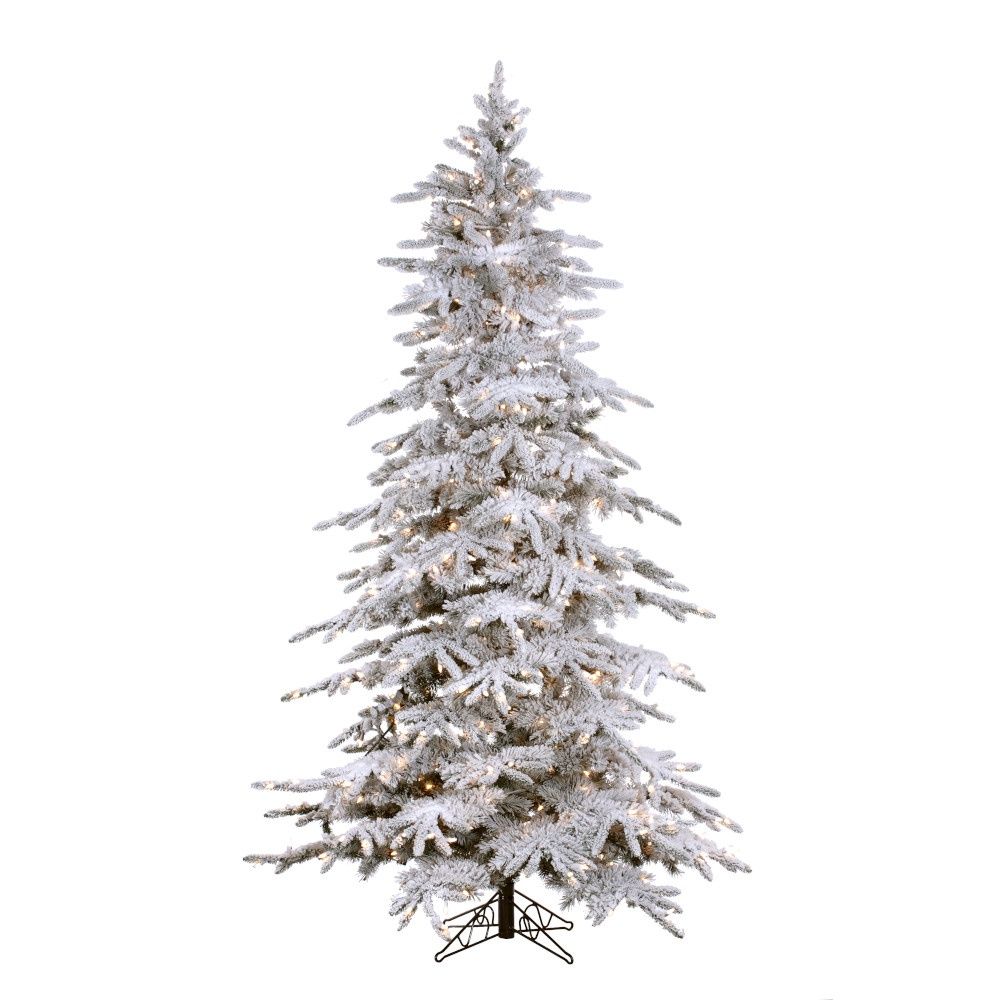 Tree, 7.5&#39;x54&quot; Flocked Balsam Pine