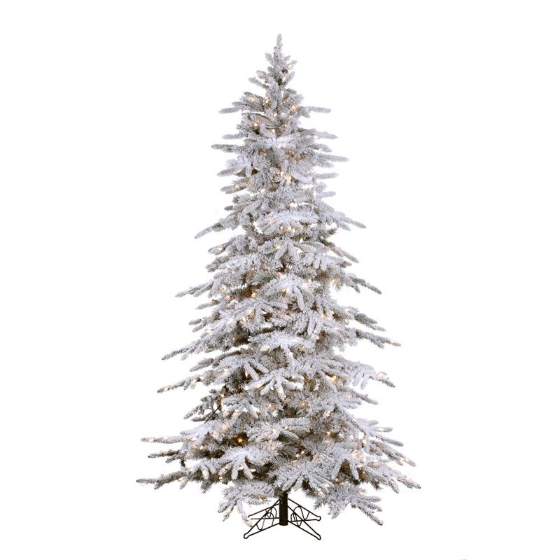 Tree, 7.5&#39;x54&quot; Flocked Balsam Pine