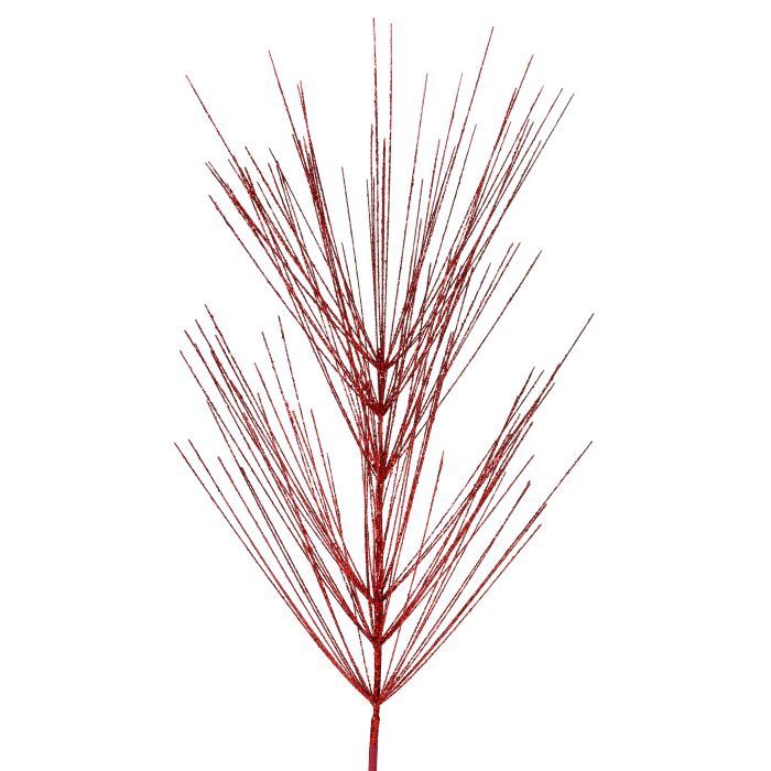 Spray, 36" Red Glitter Giant Pine