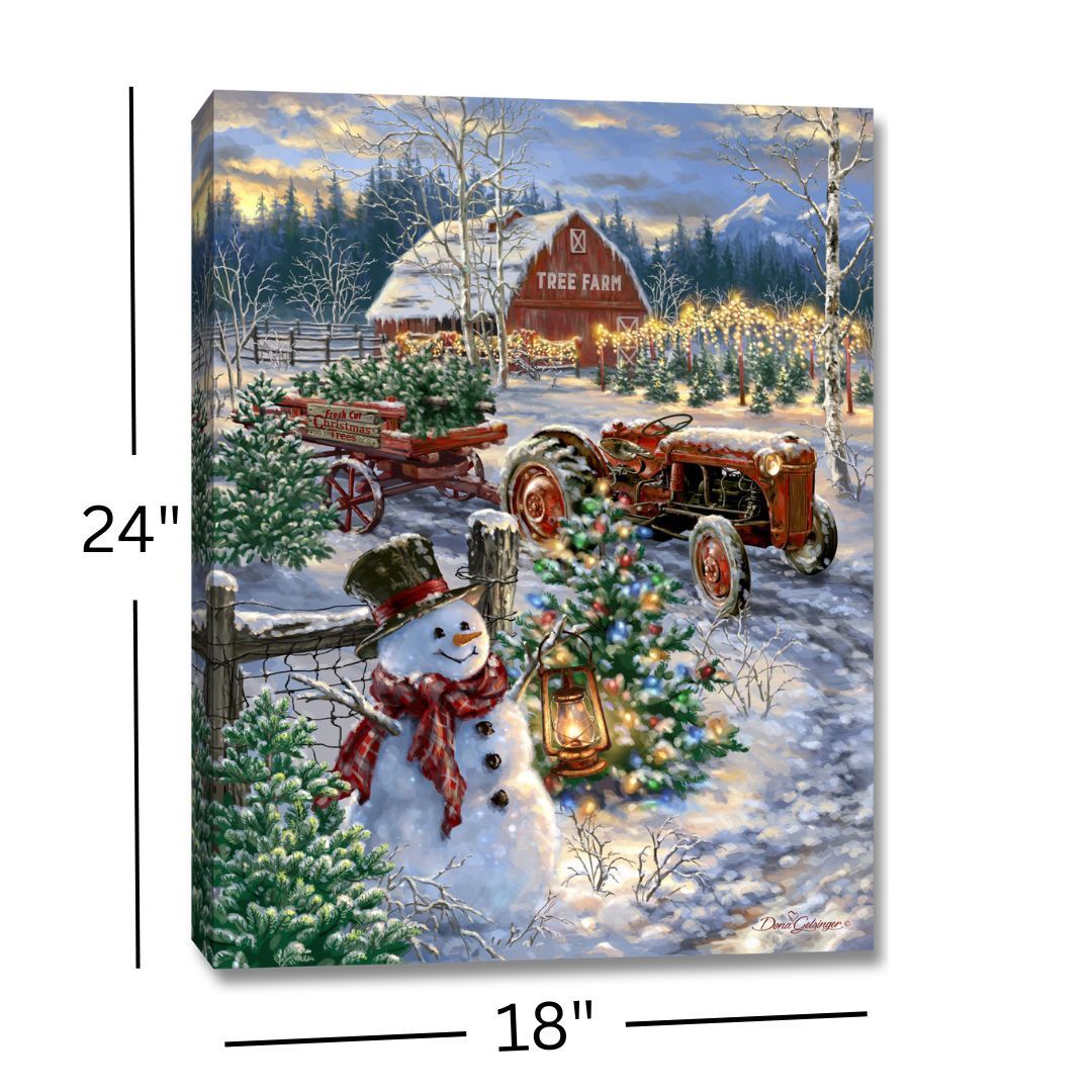 Backlit Print, Xmas Tree Farm remote 18x24