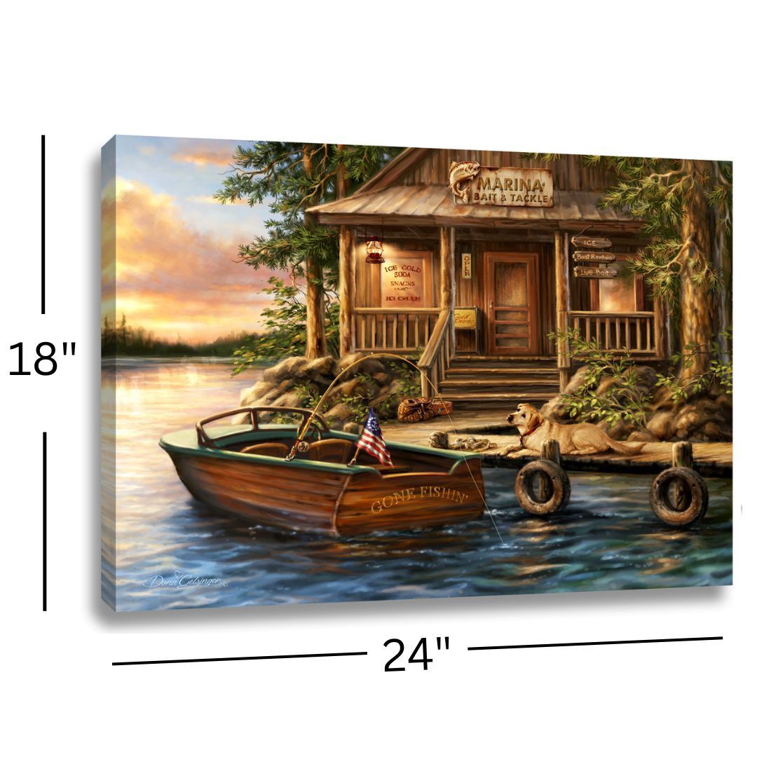 Backlit Print, The Marina remote 18x24