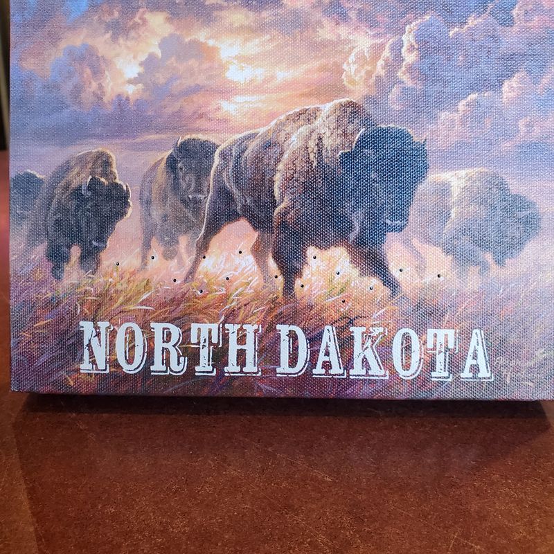 LED Canvas, &quot;North Dakota&quot; Buffalo