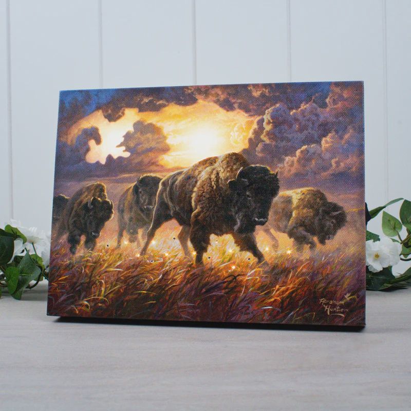 LED Canvas, "North Dakota" Buffalo