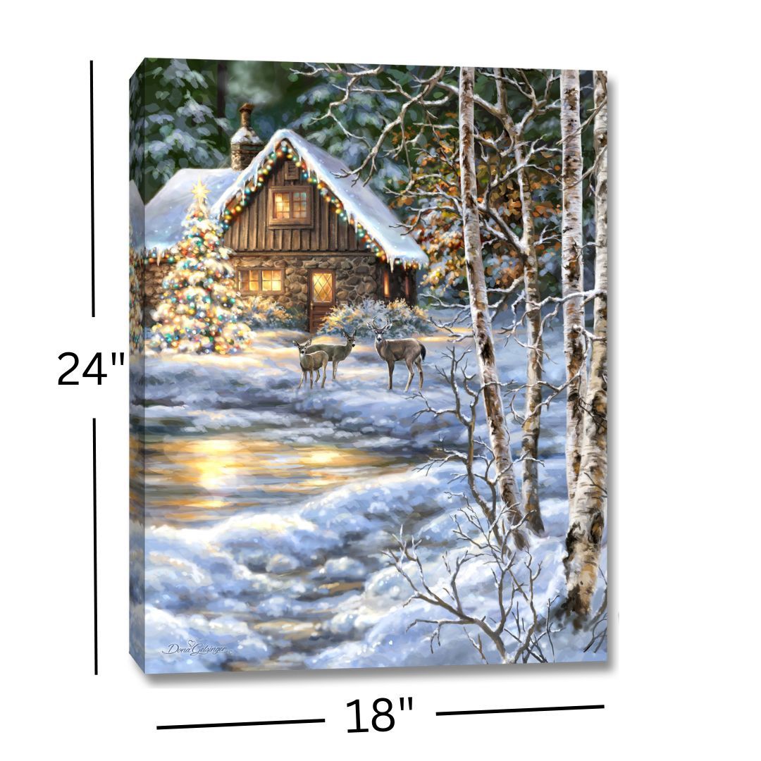 LED Canvas, At The Cabin 18x24