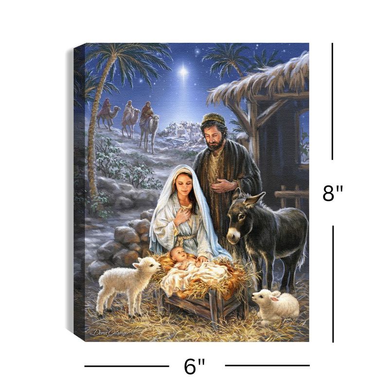 LED Canvas, A Savior Is Born w/Easel