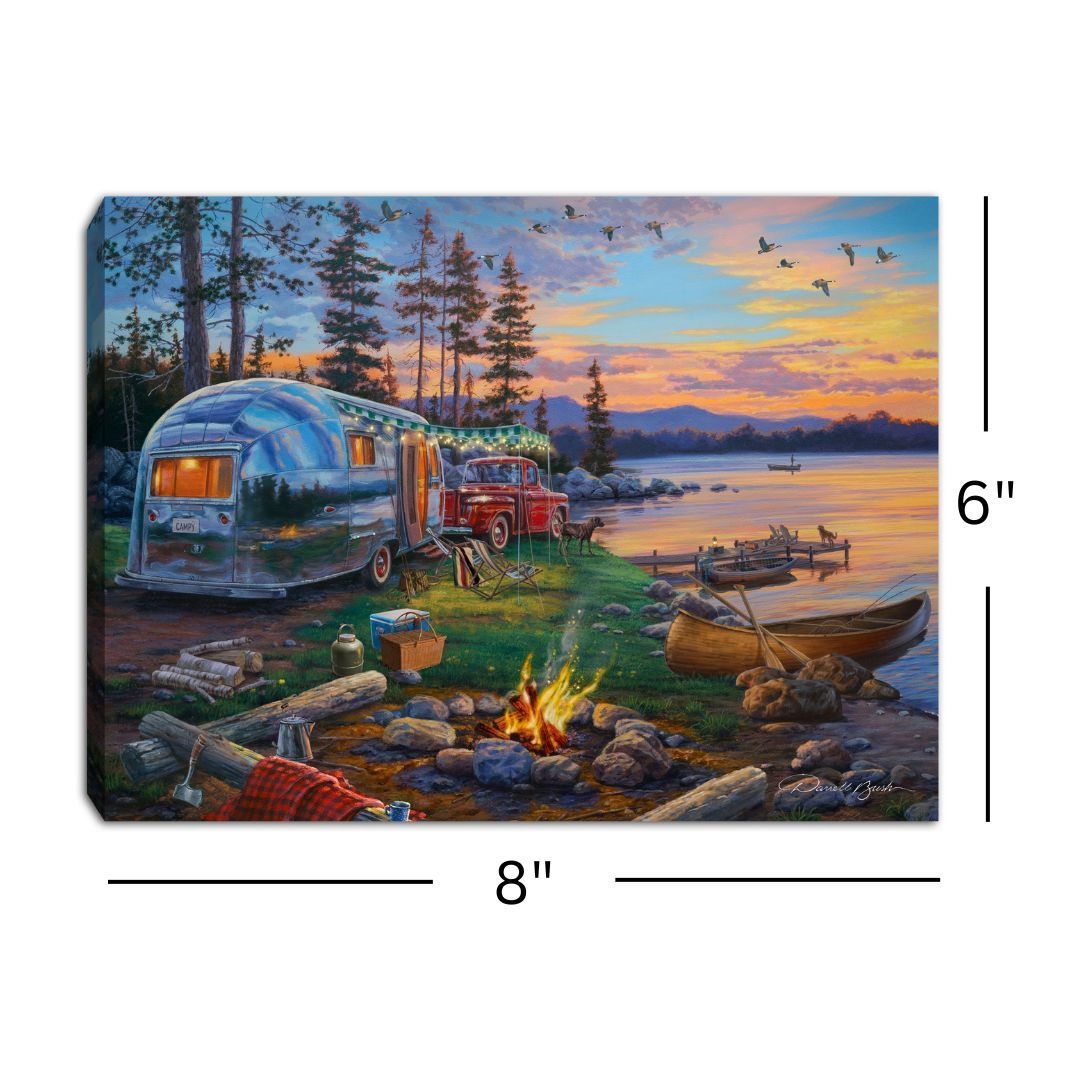 LED Canvas, Happy Campers 8x6