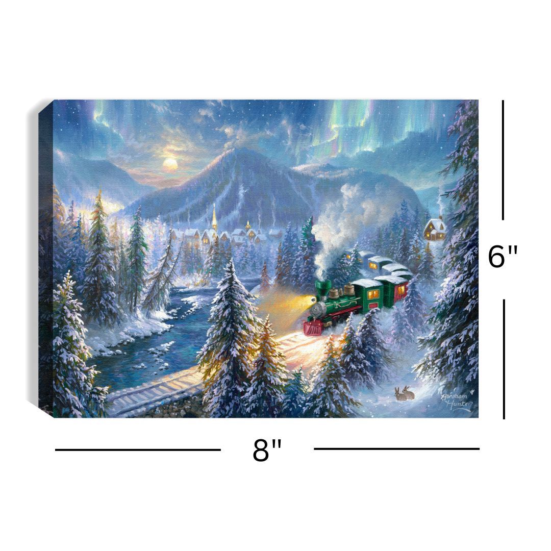 LED Canvas, Mountain Xmas Train Sm