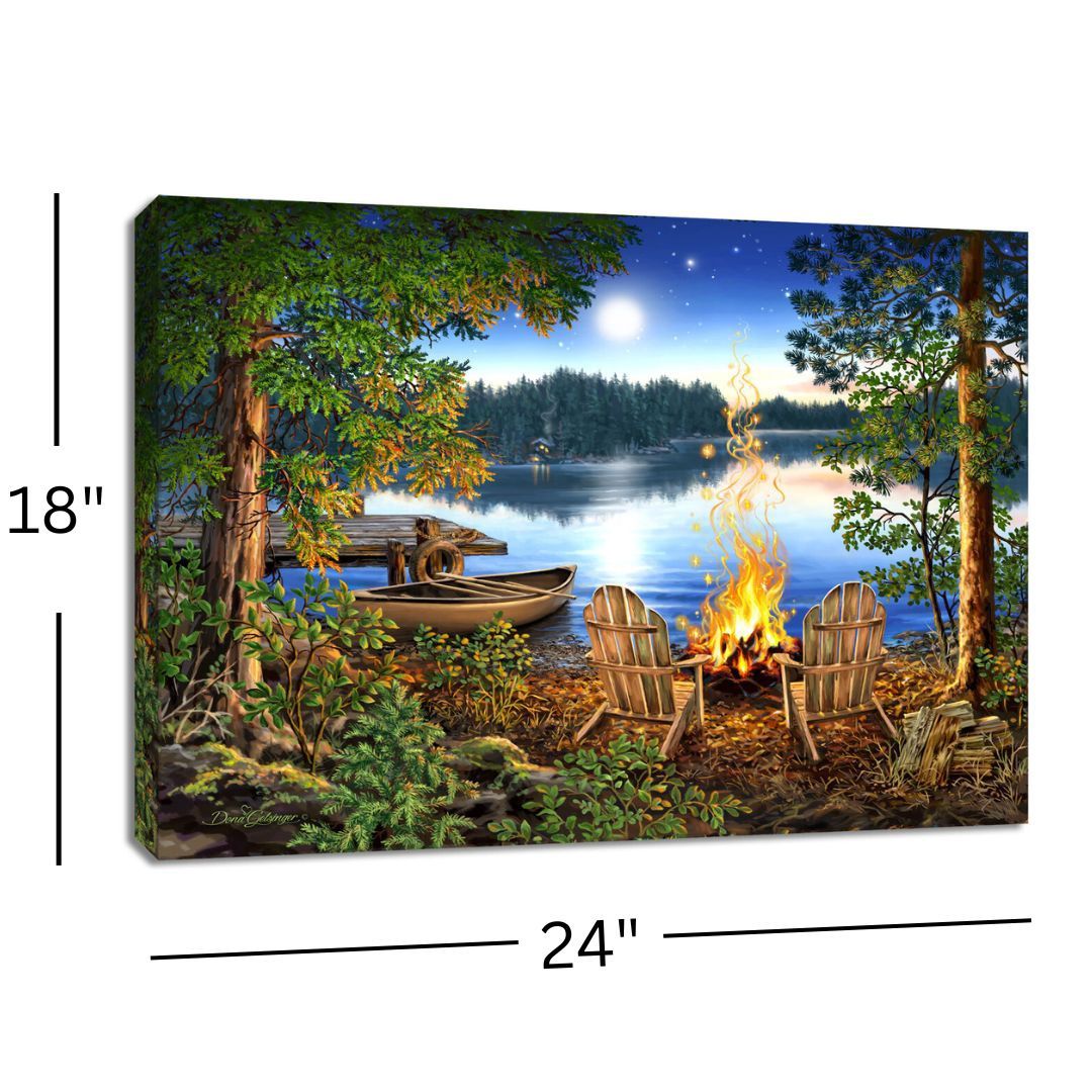 LED Canvas, Lakeside Remote 18x24