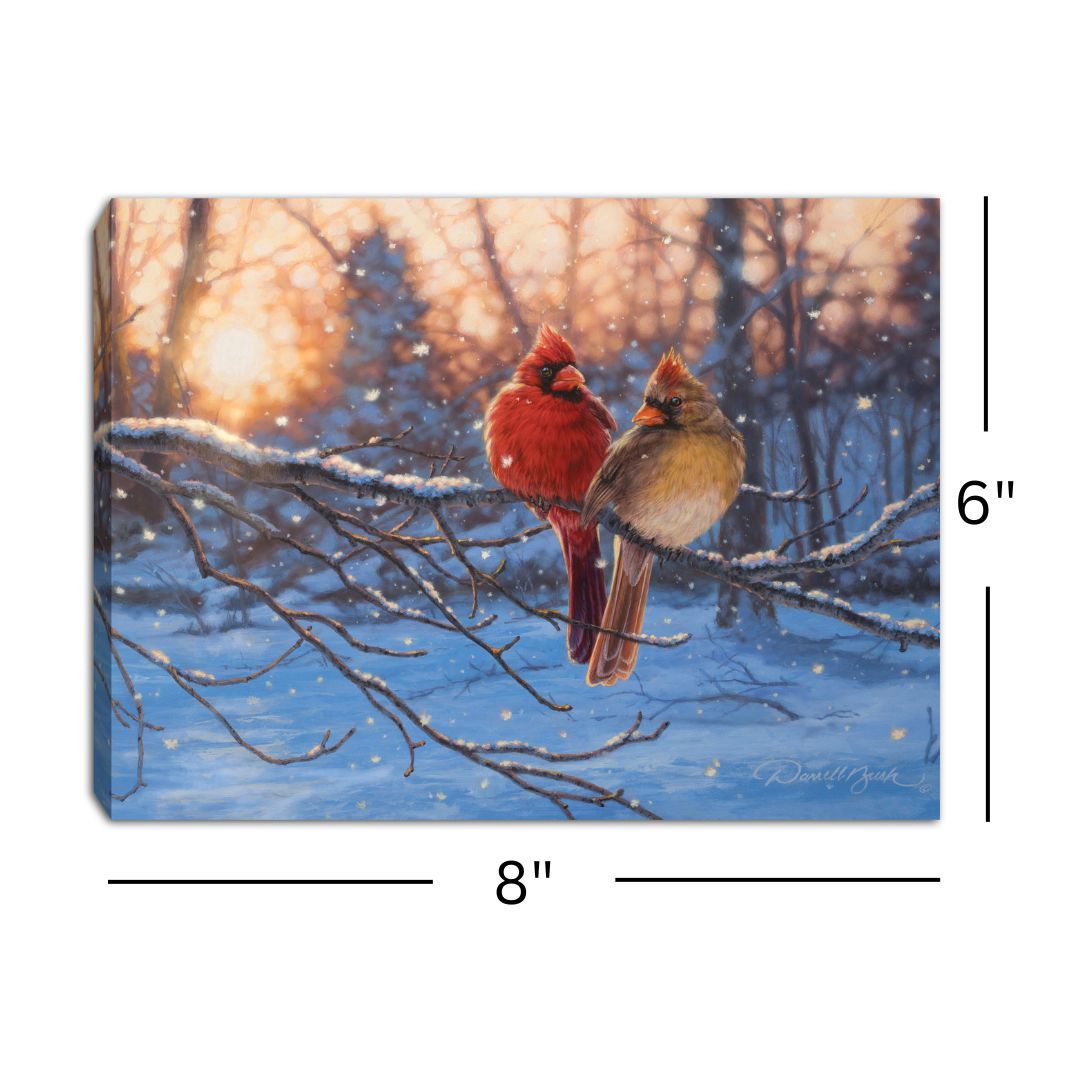 LED Canvas, Love Birds Small