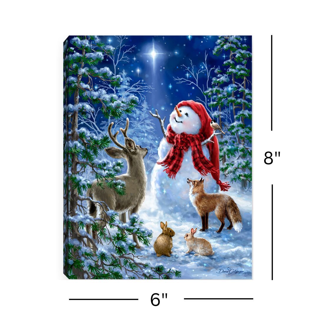 LED Canvas, Heaven &amp; Nature Sing Snowman