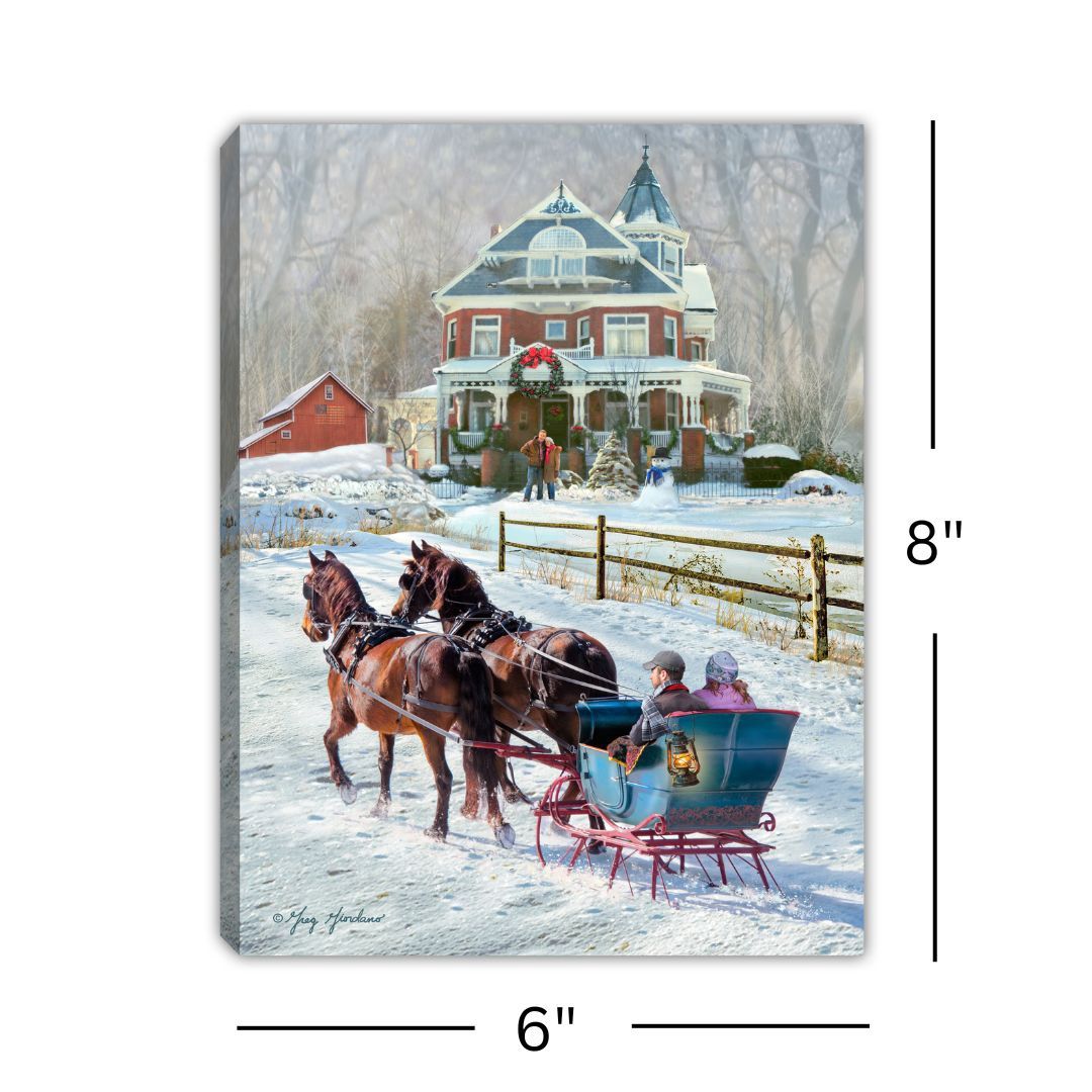 LED Canvas, Sleigh Ride 8x6