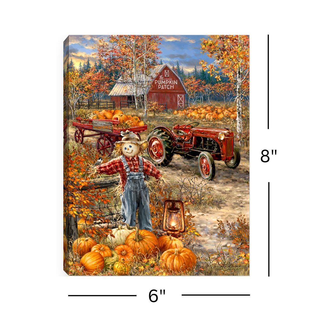 LED Canvas, Pumpkin Patch Small