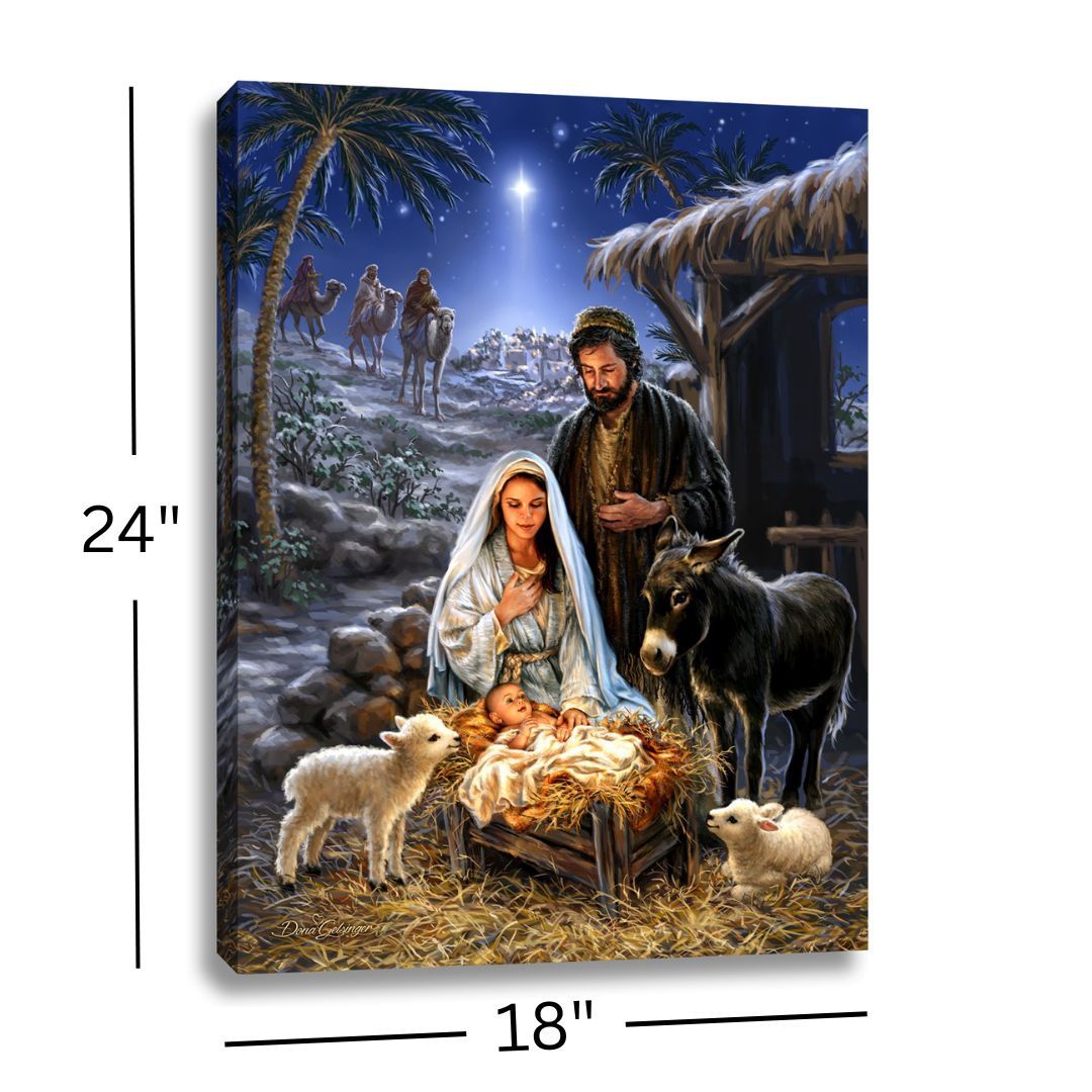 LED Canvas, Savior is Born 18x24