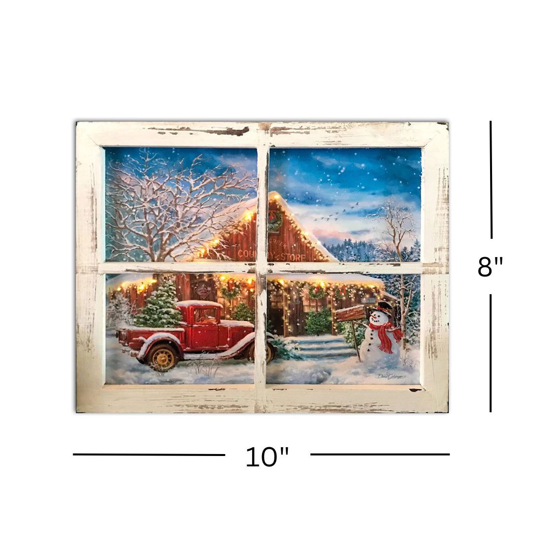 Shadow Box, Country Store Xmas LED 8x10