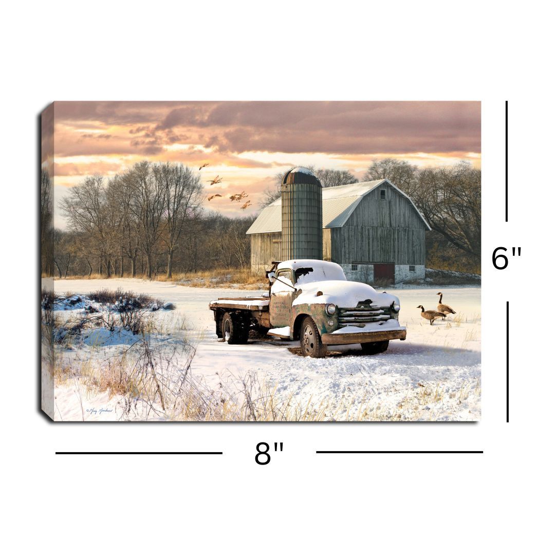 LED Canvas, Snowy Fields 8x6