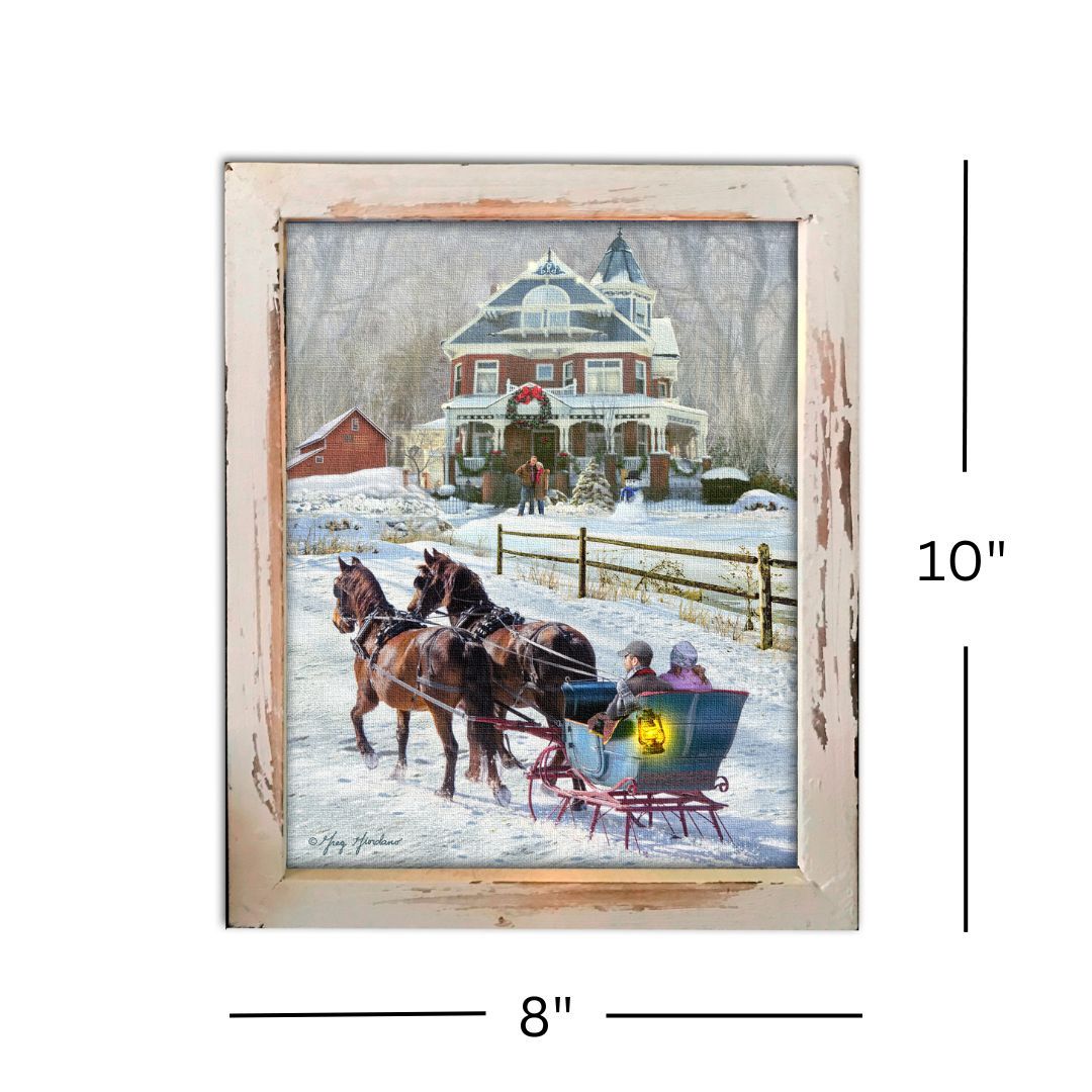 Shadow Box, Sleigh Ride LED 8x10